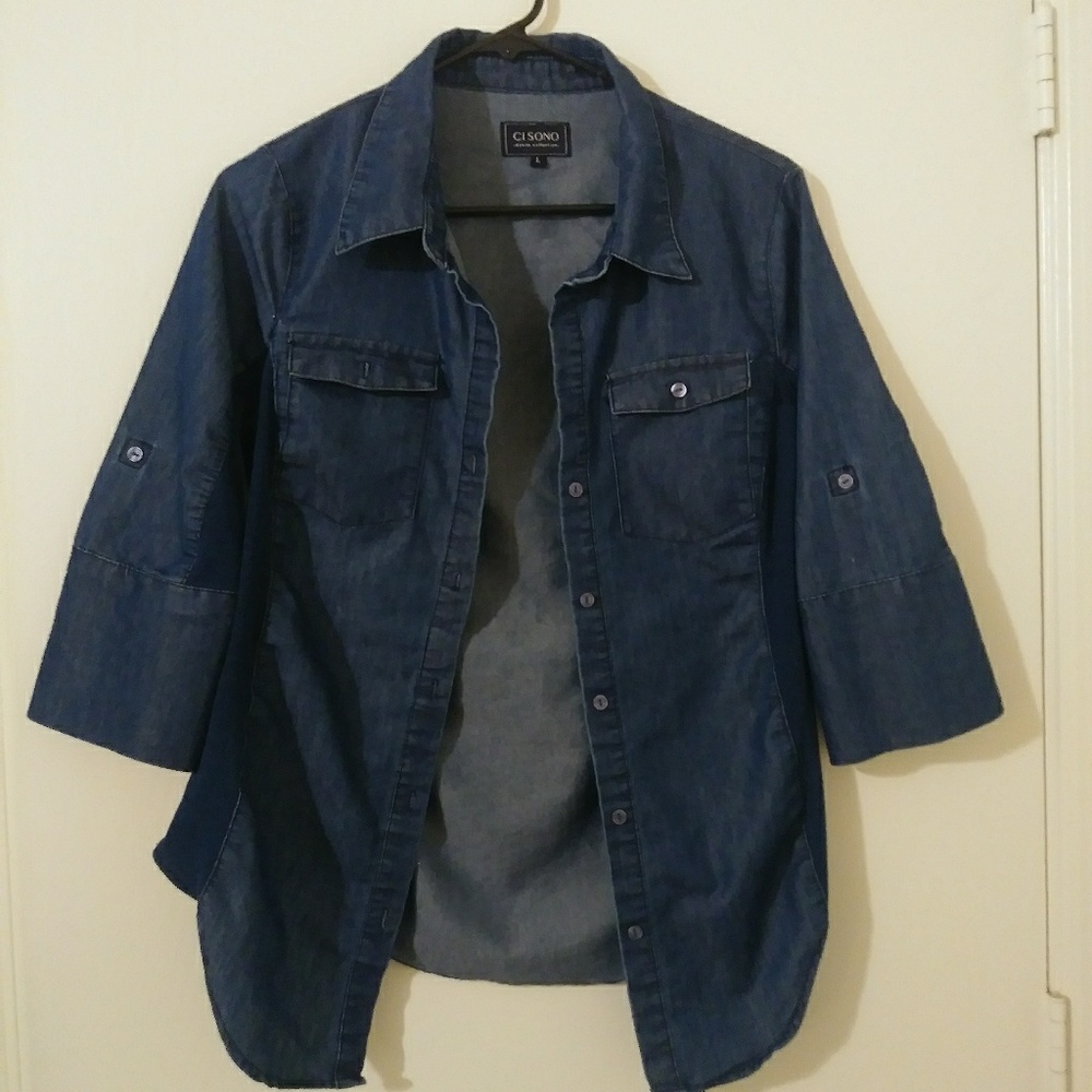 Denim button up - Picture 2 of 4